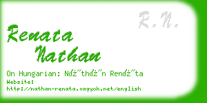 renata nathan business card